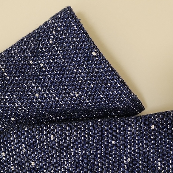 Alice + Olivia Blue Silver Knit Sweater Crop Top Size 6 - Picture 15 of 16